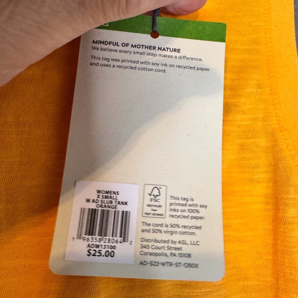 Alpine Women's Vibrant Yellow Muscle Tee. NWT. - Picture 2 of 5